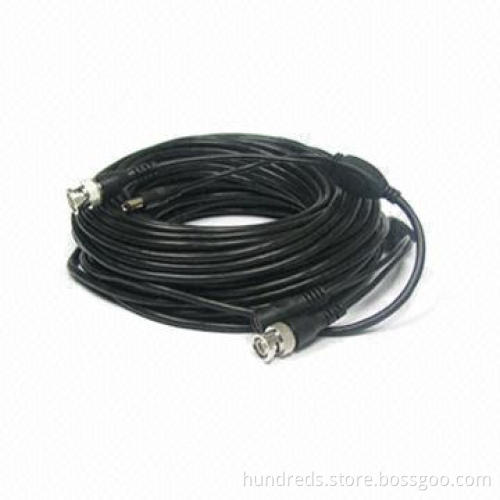 CCTV Cable with BNC, DC Connector and RoHS Mark, Available in 15/20/30/50m Lengths